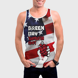 Майка-безрукавка мужская Green Day American Idiot, цвет: 3D-белый — фото 2