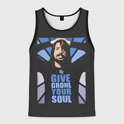 Майка-безрукавка мужская Give Grohl Your Soul, цвет: 3D-черный