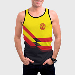 Майка-безрукавка мужская Man United FC: Yellow style, цвет: 3D-черный — фото 2