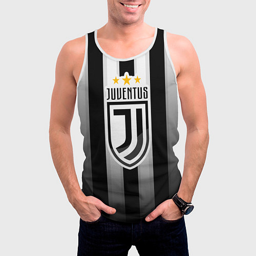 Мужская майка без рукавов Juventus FC: New logo / 3D-Белый – фото 3