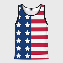 Майка-безрукавка мужская USA Flag, цвет: 3D-черный