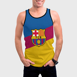 Майка-безрукавка мужская FC Barcelona 2018 Colors, цвет: 3D-черный — фото 2
