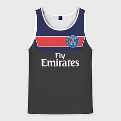 Майка-безрукавка мужская FC PSG: Fly Emirates, цвет: 3D-белый