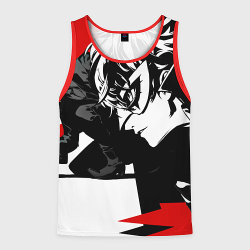 Мужская майка без рукавов Persona 5 / 3D-Красный – фото 1