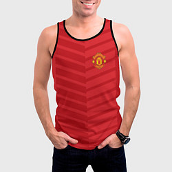 Майка-безрукавка мужская FC Manchester United: Reverse, цвет: 3D-черный — фото 2