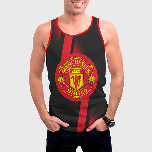 Мужская майка без рукавов FC Manchester United: Storm / 3D-Красный – фото 3