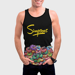 Майка-безрукавка мужская Simpsons Donuts, цвет: 3D-черный — фото 2