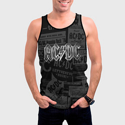 Майка-безрукавка мужская AC/DC: Journalese, цвет: 3D-черный — фото 2
