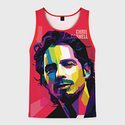 Майка-безрукавка мужская Chris Cornell Art, цвет: 3D-красный