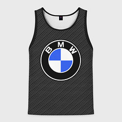 Майка-безрукавка мужская BMW CARBON БМВ КАРБОН, цвет: 3D-черный