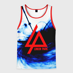 Майка-безрукавка мужская Linkin Park blue smoke, цвет: 3D-красный