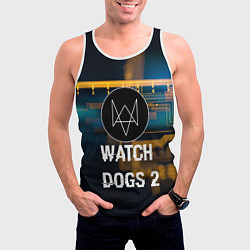 Майка-безрукавка мужская Watch Dogs 2: Tech Scheme, цвет: 3D-белый — фото 2