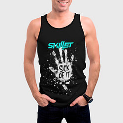 Майка-безрукавка мужская Skillet: Sick of it, цвет: 3D-черный — фото 2