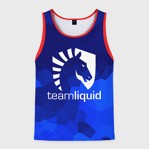 Мужская майка без рукавов Team Liquid: Polygons / 3D-Красный – фото 1