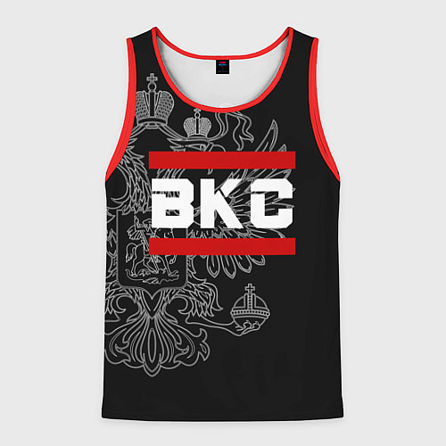 Мужская майка без рукавов ВКС: герб РФ / 3D-Красный – фото 1