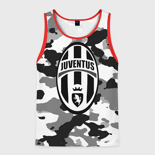 Мужская майка без рукавов FC Juventus: Camouflage / 3D-Красный – фото 1