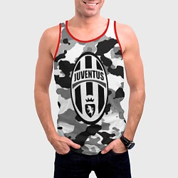 Майка-безрукавка мужская FC Juventus: Camouflage, цвет: 3D-красный — фото 2