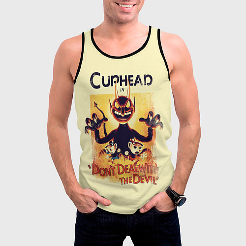 Мужская майка без рукавов Cuphead: Magic of the Devil / 3D-Черный – фото 3