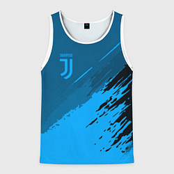 Майка-безрукавка мужская FC Juventus: Blue Original, цвет: 3D-белый