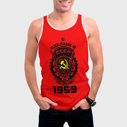 Мужская майка без рукавов Сделано в СССР 1959 / 3D-Белый – фото 3