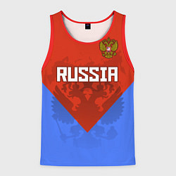 Мужская майка без рукавов Russia Red & Blue