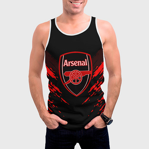 Мужская майка без рукавов Arsenal FC: Sport Fashion / 3D-Белый – фото 3