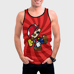 Майка-безрукавка мужская Super Mario: Red Illusion, цвет: 3D-черный — фото 2