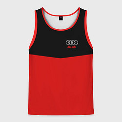 Майка-безрукавка мужская Audi R&B, цвет: 3D-красный