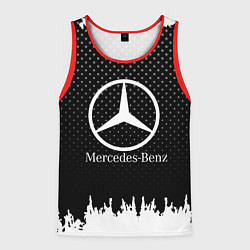 Майка-безрукавка мужская Mercedes-Benz: Black Side, цвет: 3D-красный