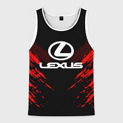 Майка-безрукавка мужская Lexus: Red Anger, цвет: 3D-белый