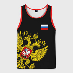 Майка-безрукавка мужская Флаг и Герб России, цвет: 3D-красный