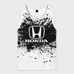 Майка-безрукавка мужская Honda: Black Spray, цвет: 3D-белый