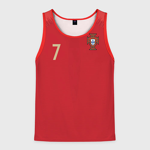 Мужская майка без рукавов Роналду ЧМ-2018 / 3D-Красный – фото 1