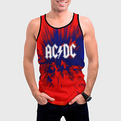 Майка-безрукавка мужская AC/DC: Red & Blue, цвет: 3D-черный — фото 2