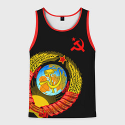 Майка-безрукавка мужская Герб СССР, цвет: 3D-красный