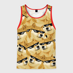 Майка-безрукавка мужская Doge: Deal with it, цвет: 3D-красный