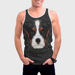 Майка-безрукавка мужская Cavalier King Charles, цвет: 3D-белый — фото 2
