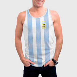 Майка-безрукавка мужская Сборная Аргентины, цвет: 3D-белый — фото 2