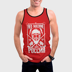 Майка-безрукавка мужская Red machine is back, цвет: 3D-черный — фото 2