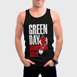 Майка-безрукавка мужская Green Day: American Idiot, цвет: 3D-черный — фото 2