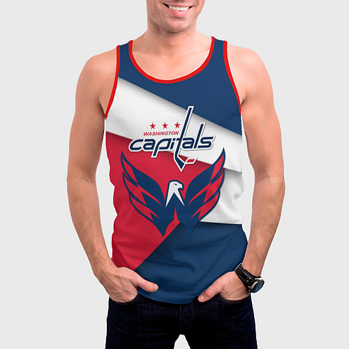 Мужская майка без рукавов Washington Capitals / 3D-Красный – фото 3