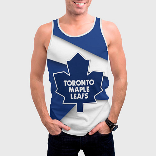 Мужская майка без рукавов Toronto Maple Leafs / 3D-Белый – фото 3