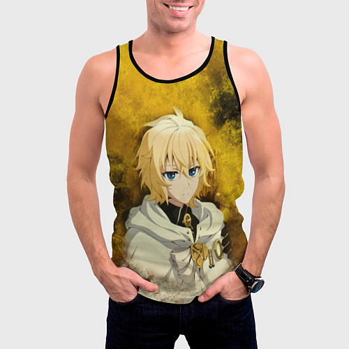 Мужская майка без рукавов Mikaela Hyakuya / 3D-Черный – фото 3