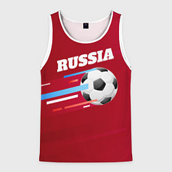 Майка-безрукавка мужская Russia Football, цвет: 3D-белый