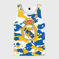 Майка-безрукавка мужская Real Madrid: Camo, цвет: 3D-белый