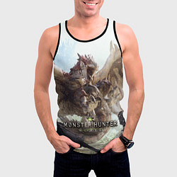 Майка-безрукавка мужская Monster Hunter: World, цвет: 3D-черный — фото 2