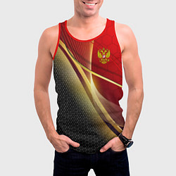 Майка-безрукавка мужская RUSSIA SPORT: Gold Collection, цвет: 3D-красный — фото 2