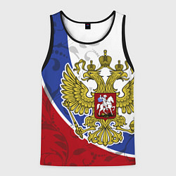 Майка-безрукавка мужская Российская душа, цвет: 3D-черный