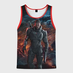 Майка-безрукавка мужская Mass Effect: Soldier, цвет: 3D-красный