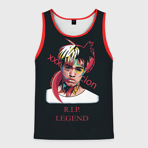 Мужская майка без рукавов XXXTentacion: RIP Legend / 3D-Красный – фото 1